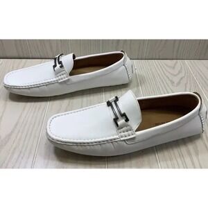 New Bruno Marc Men's Shoes 6.5 Driving Loafers Hugh-01 White Preppy New
